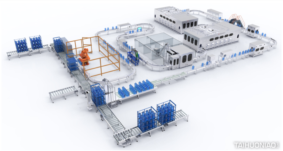 桶裝水設備生產線佈局設計 - 太火鳥-b2b工業設計與產品創新saas平臺