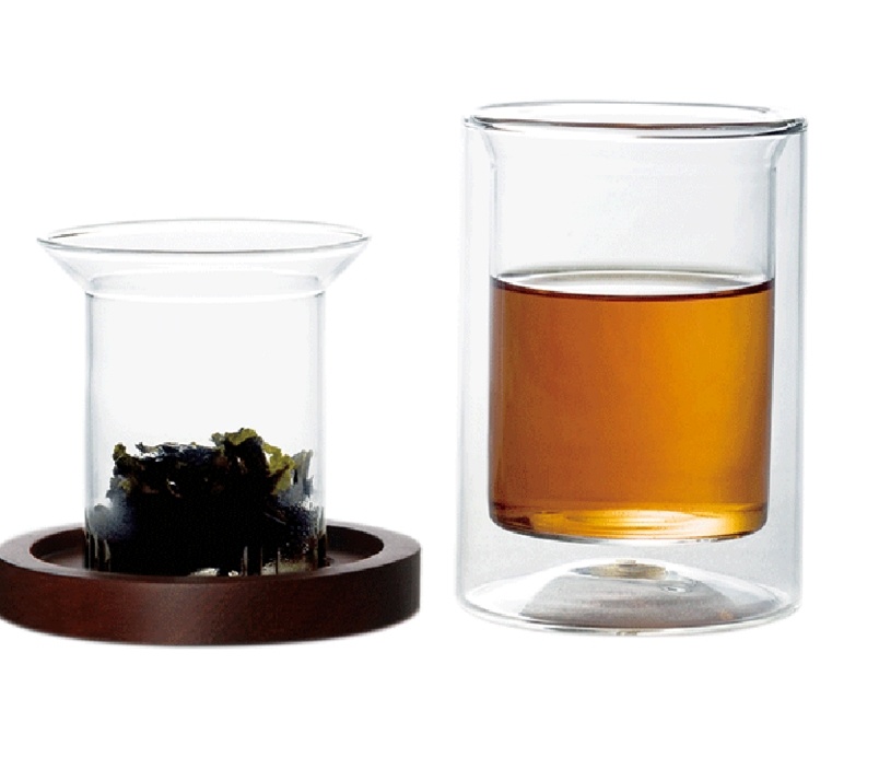 ZK双层玻璃单杯带盖功夫茶杯