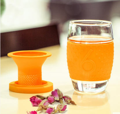 花色双层创意水杯办公室花茶杯