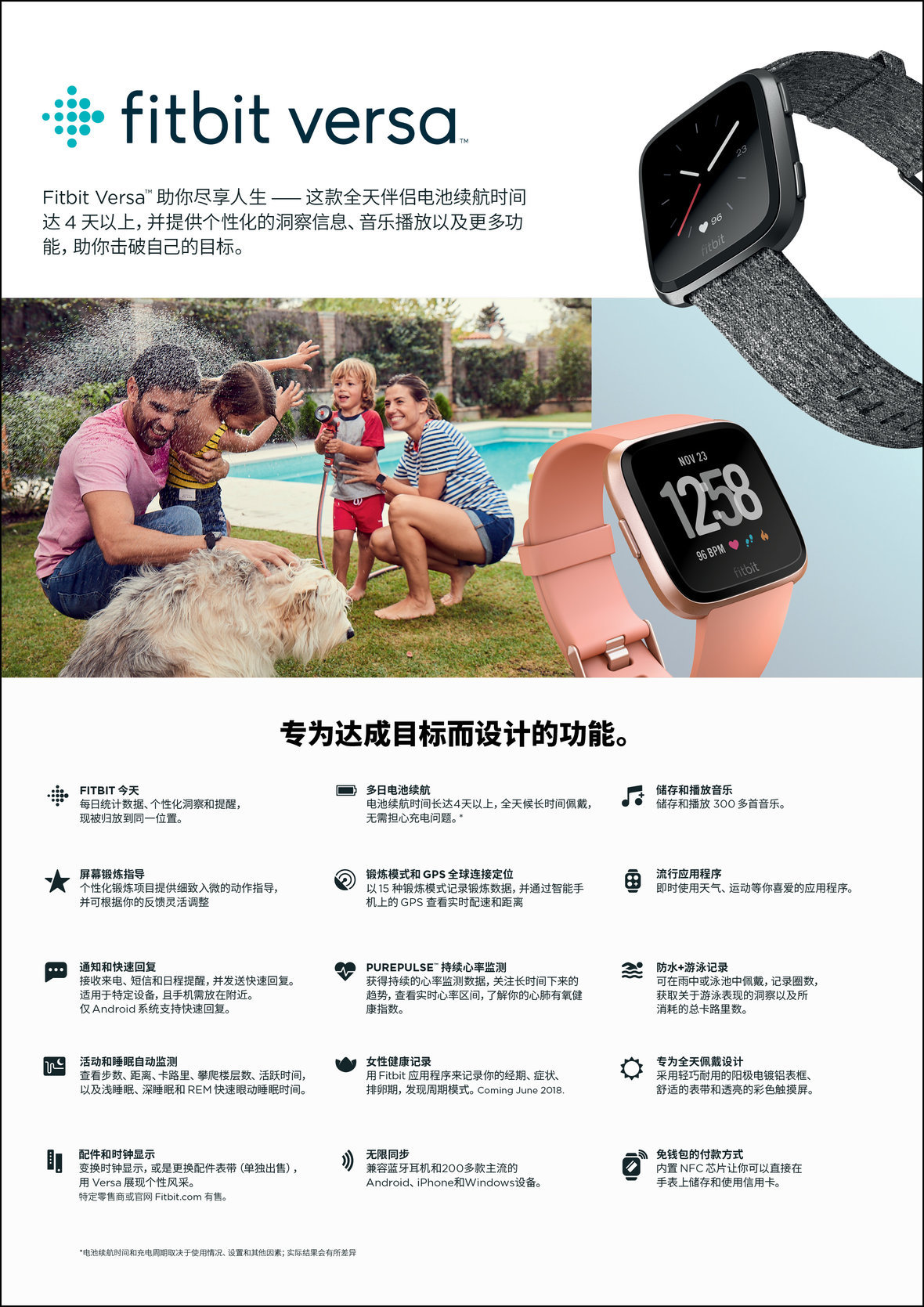 Fitbit 智能手表 Versa