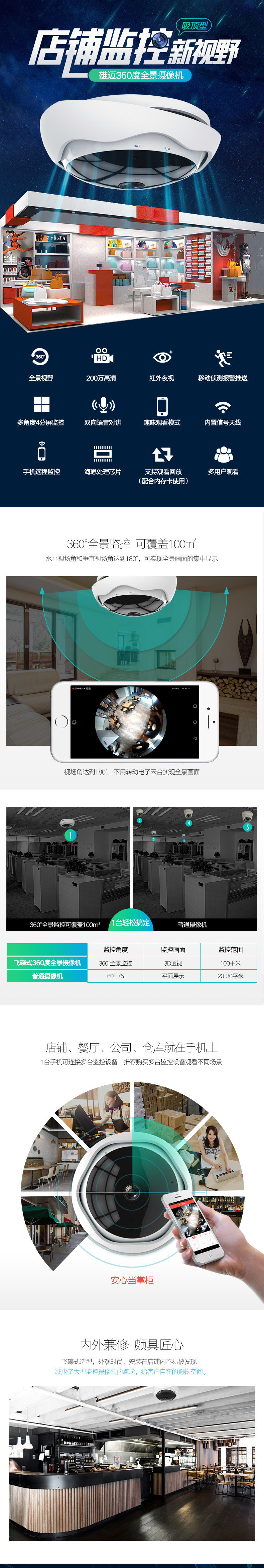 雄迈 飞碟全景摄像机