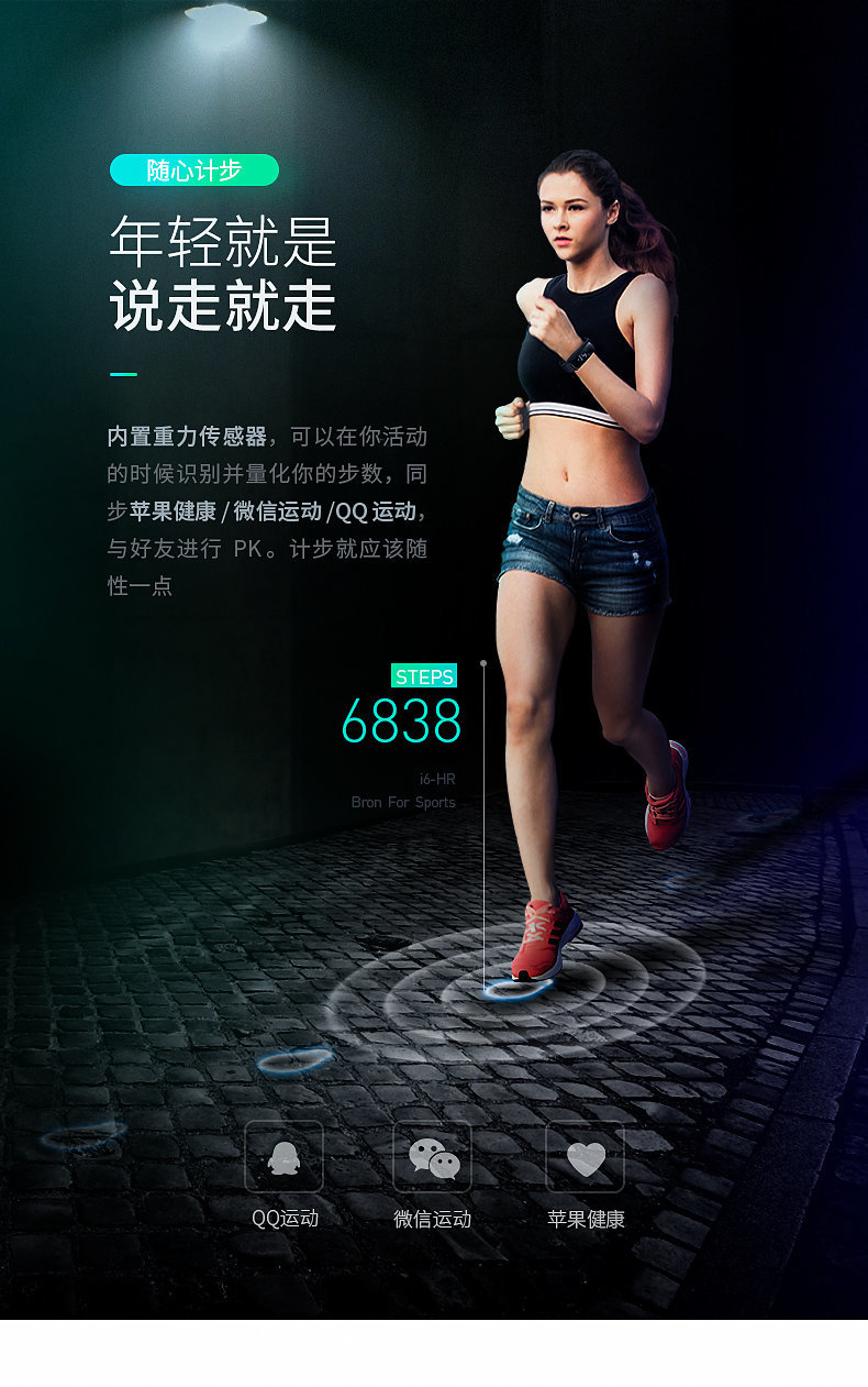 埃微 i6-HR心率手环