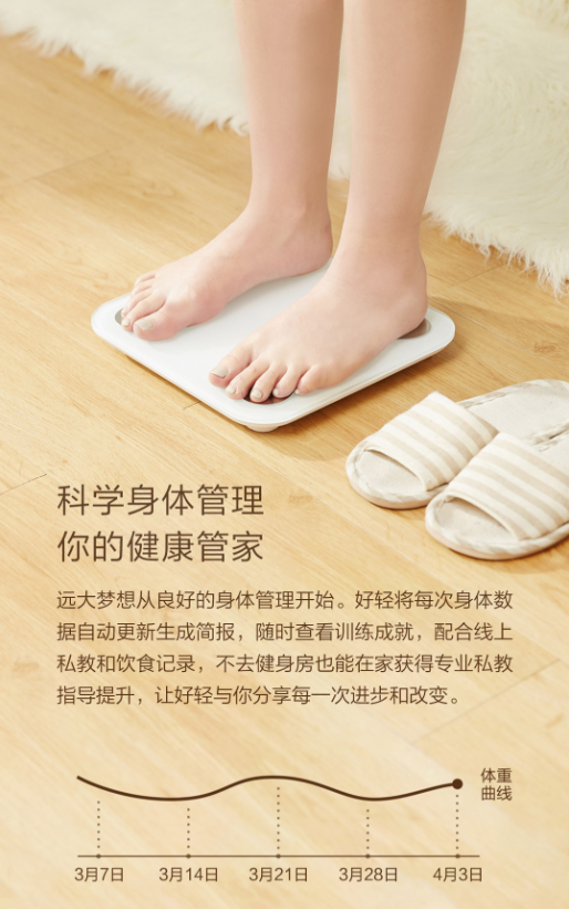云麦好轻mini2 智能体脂秤