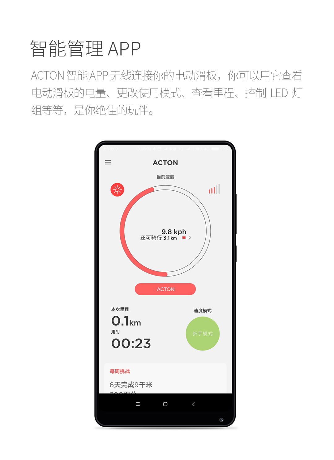 ACTON 智能电动滑板