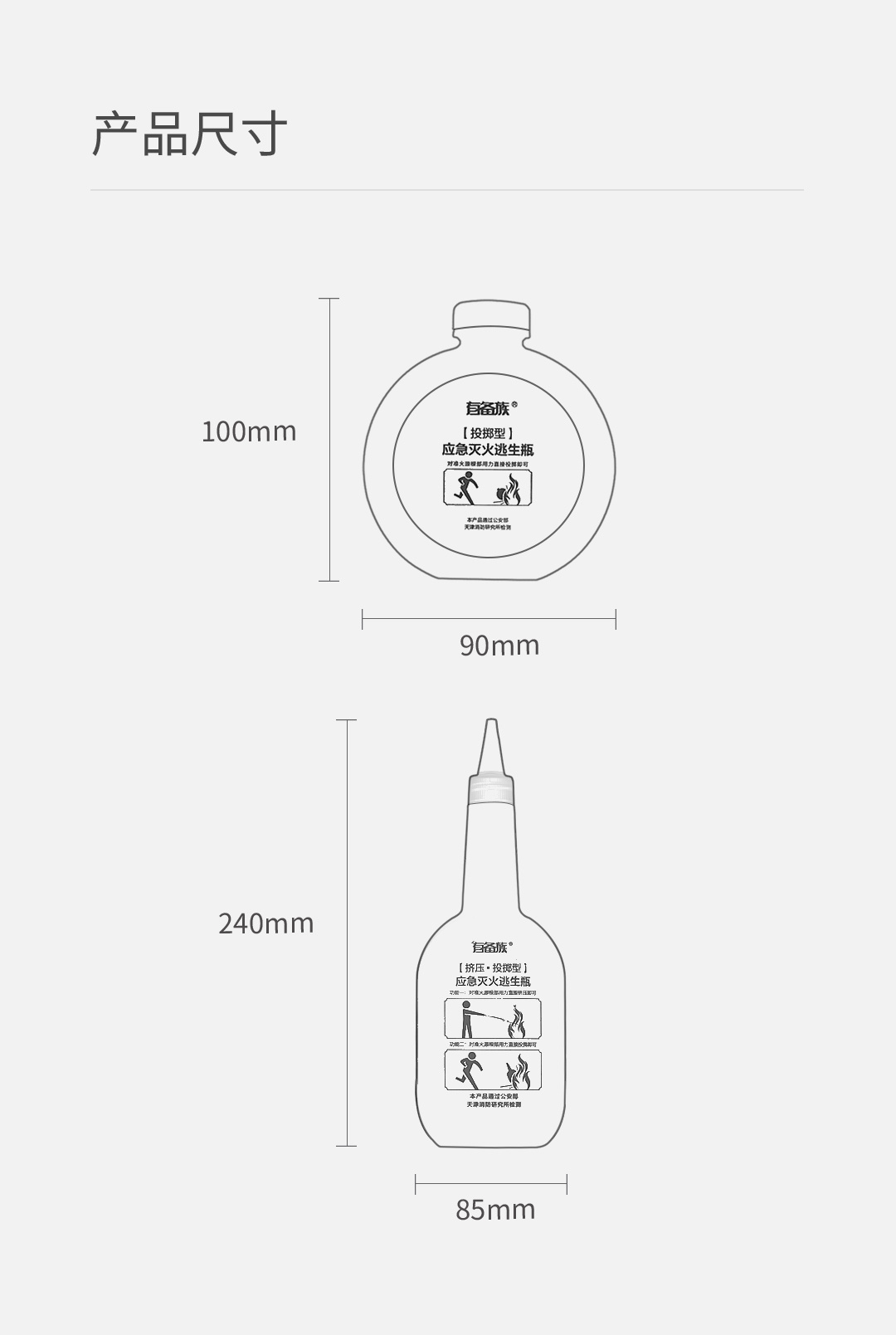 投掷型应急灭火逃生瓶