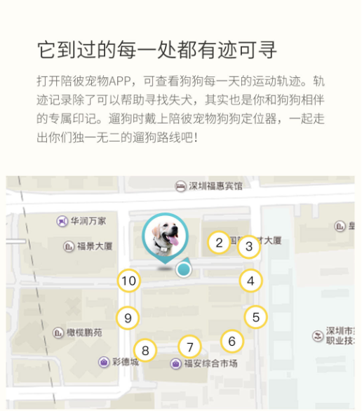 陪彼宠物狗狗定位器