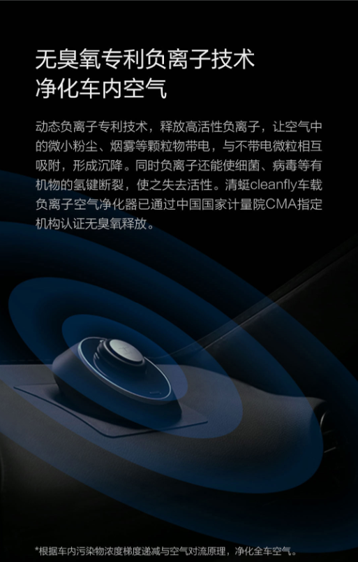 清蜓车载负离子空气净化器