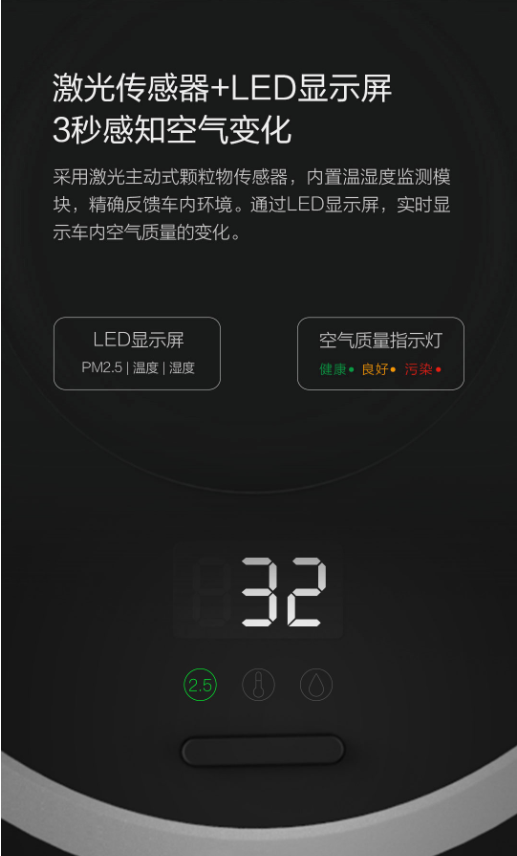清蜓车载负离子空气净化器